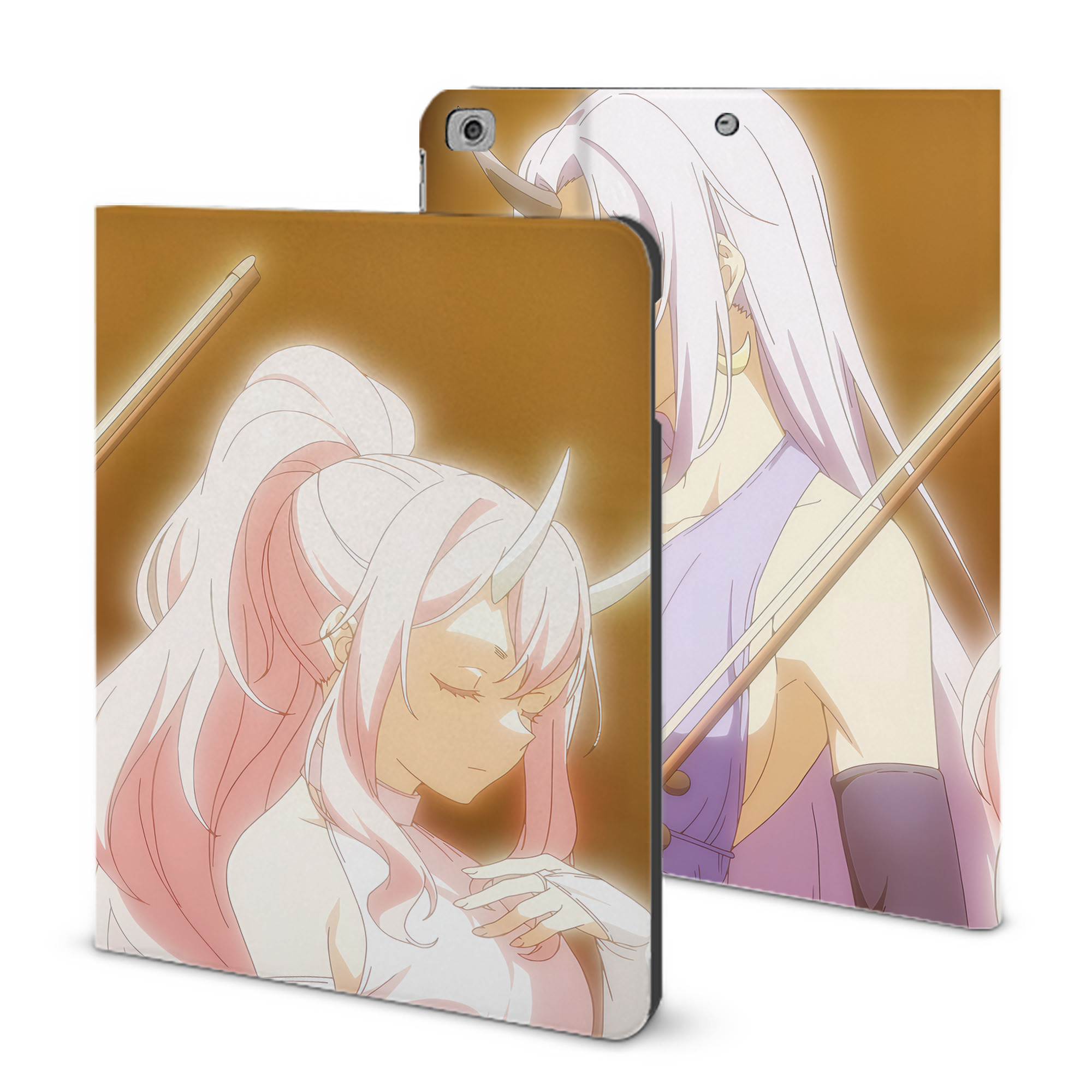 （画像用） 転スラ Regarding Reincarnated to Slime IPad ケース ブック型 PUレザー TPU 耐衝撃 軽量 薄型 ペン収納なし 全面保護 IPad 各モデル対応